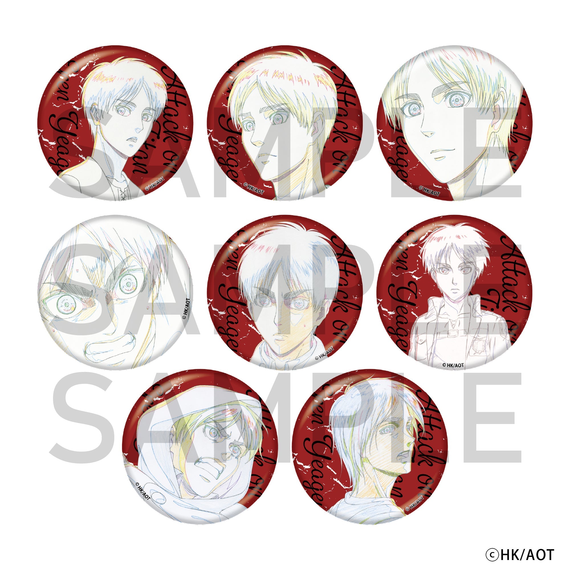 進撃の巨人 エレン確定ランダム缶バッジ （全8種）BOX – IG Port