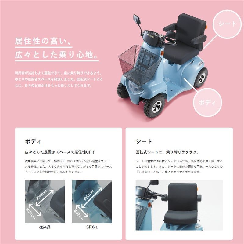 楽天市場】福伸電機 SPX-1（エアータイヤ） スーパーポルカー 電動