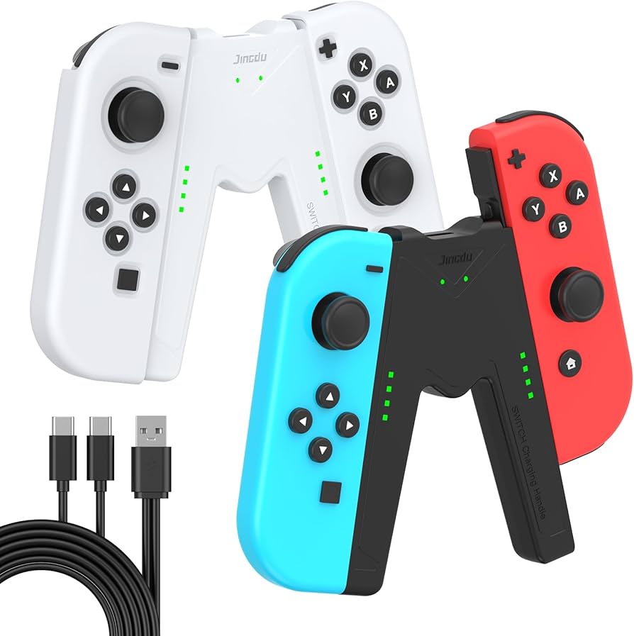 JINGDU Switch Joy-Con Charging Grip Compatible with Nintendo