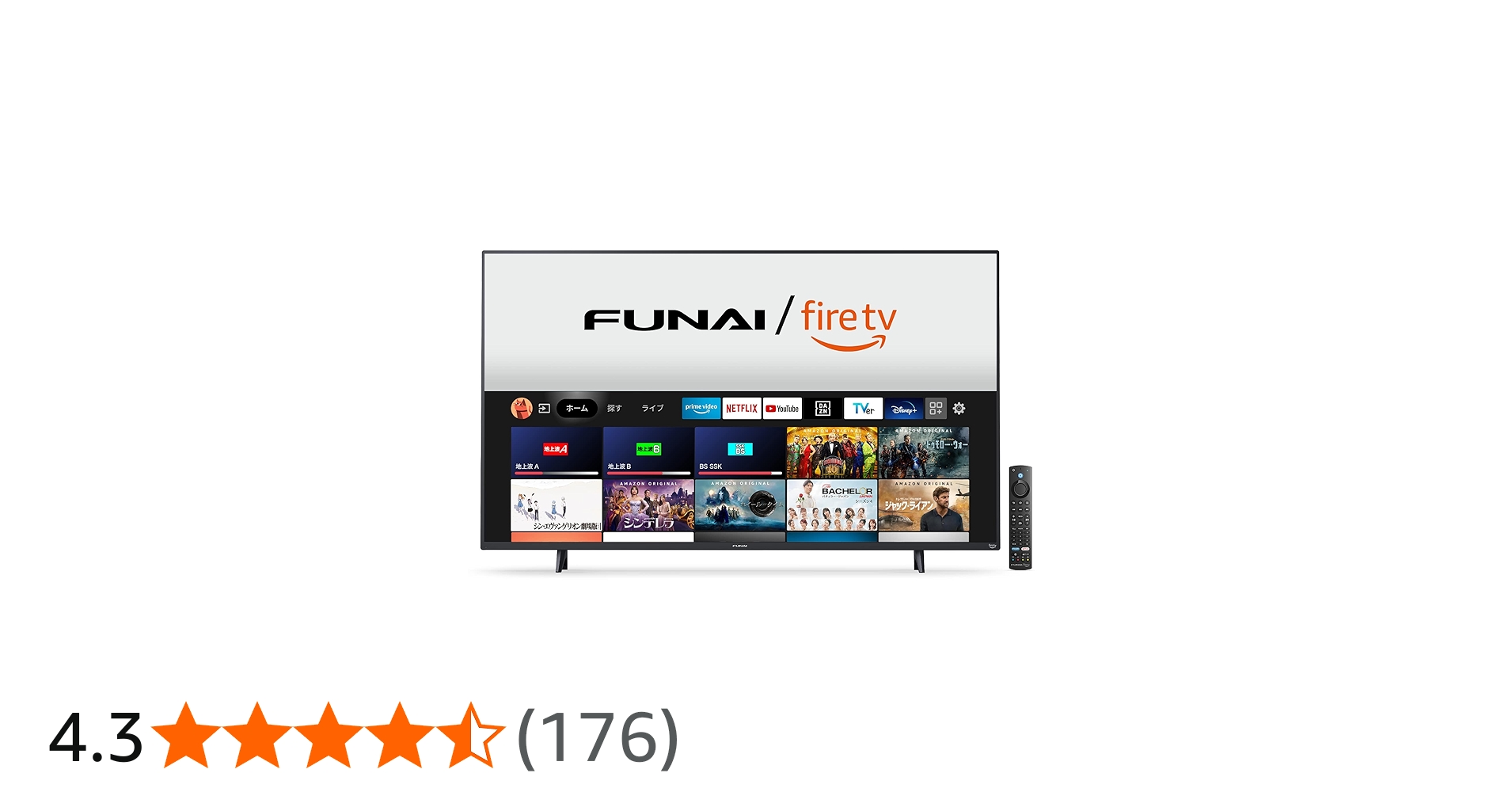 Amazon | フナイ FUNAI 55V型 4K液晶テレビ Fire TV 搭載 Alexa 対応