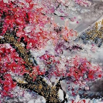 Amazon.co.jp: アートパネル 水晶絵 アートフレーム 壁掛け パネル 桜