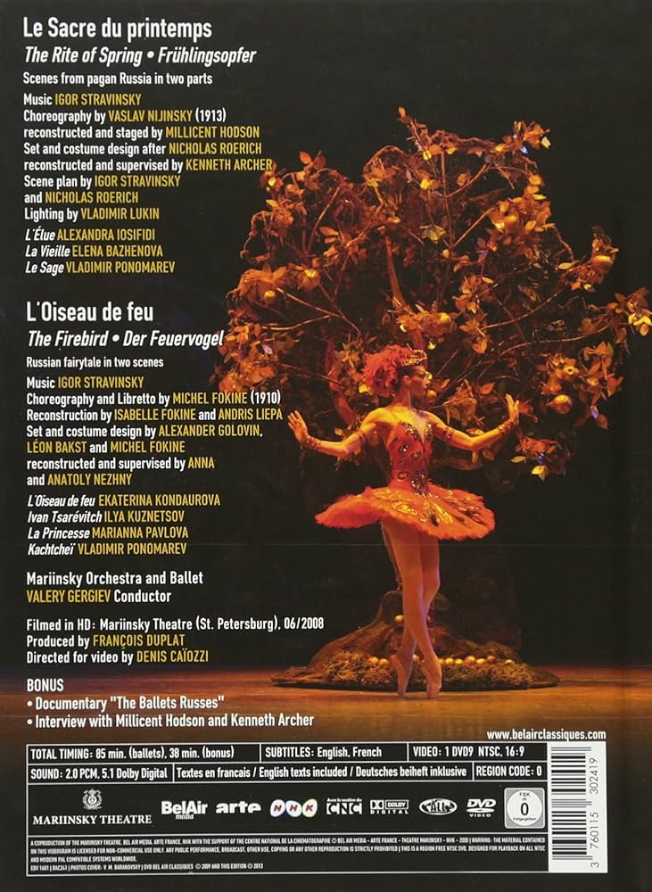 Amazon.co.jp: ストラヴィンスキー:バレエ《火の鳥》《春の祭典》 [DVD