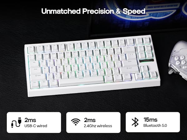 Amazon | EPOMAKER G84 80% RGBゲーミングメカニカルキーボード 2.4GHz