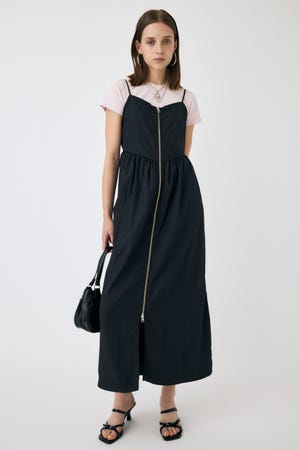 MOUSSY | FRONT ZIP NYLON キャミドレス (ワンピース(ロング） ) |SHEL