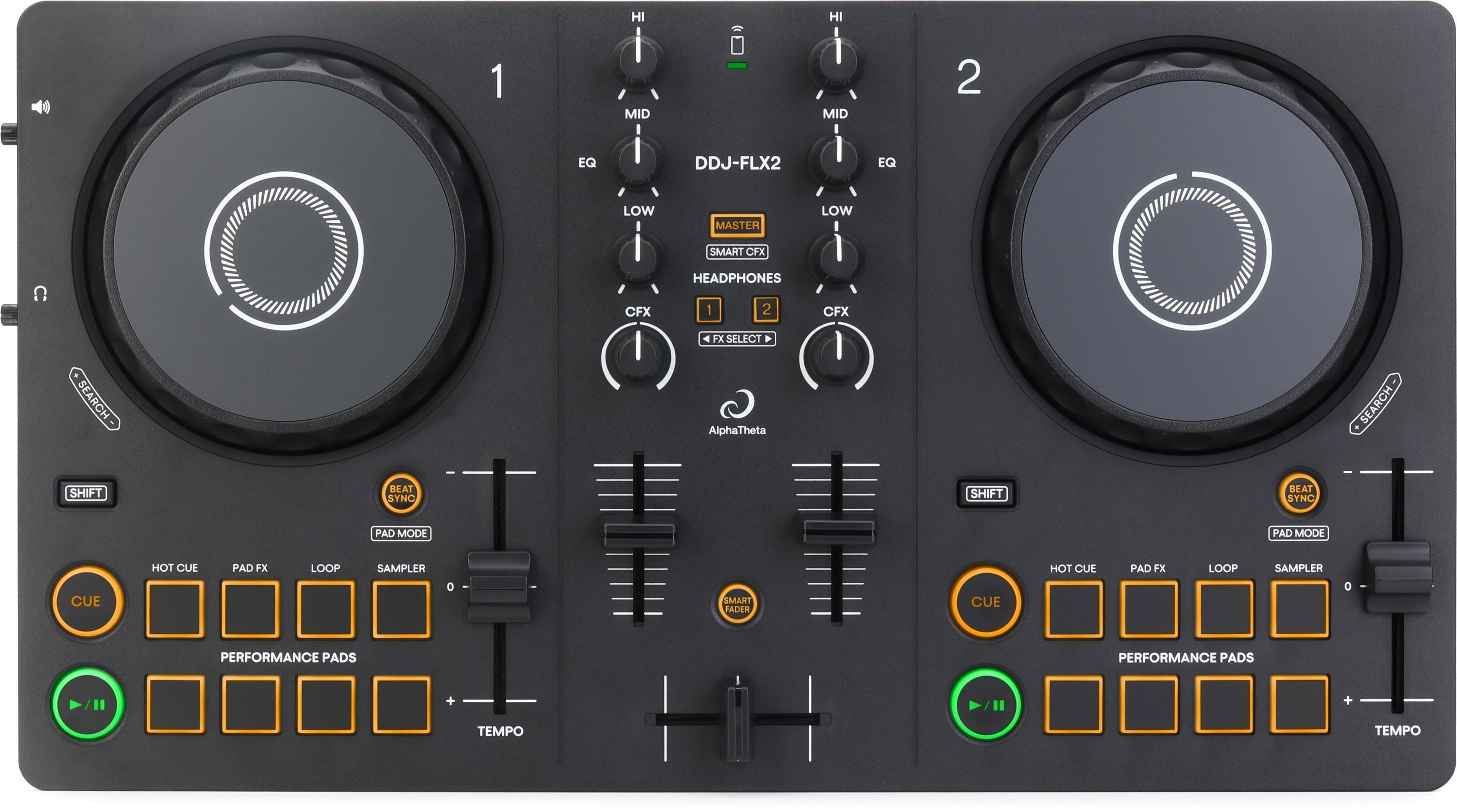 AlphaTheta DDJ-FLX2 2-deck DJ Controller | Sweetwater