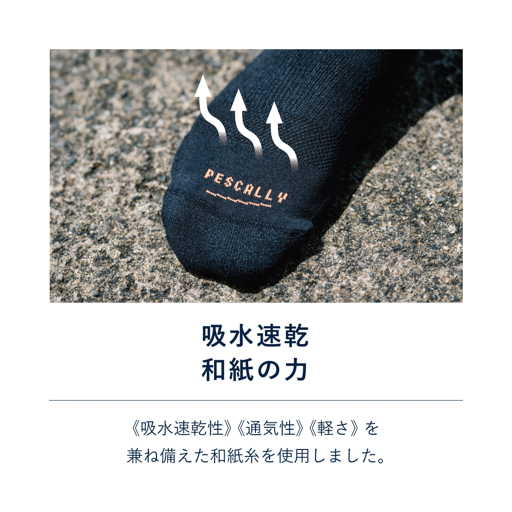PESCALLY】和紙パイル着圧ソックス 25cm-27cm – SUKENO｜靴下の助野