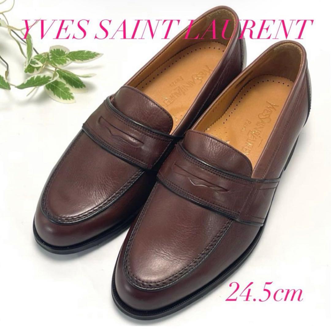 セール価格 YVES SAINT LAURENT ローファー ブラウン ローラン ローファー（スエード） ブラウン | Saint Laurent | YSL JA-JP
