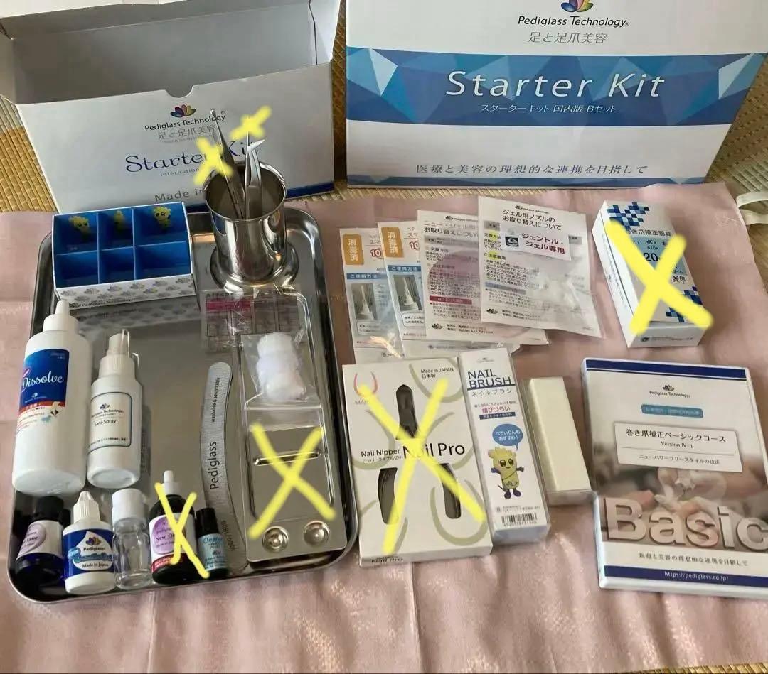 ペティグラス　スターターキット（⚠️無い物あり⚠️） スターターキット｜痛くない巻き爪補正の技術セミナーなら【ペディグラス】