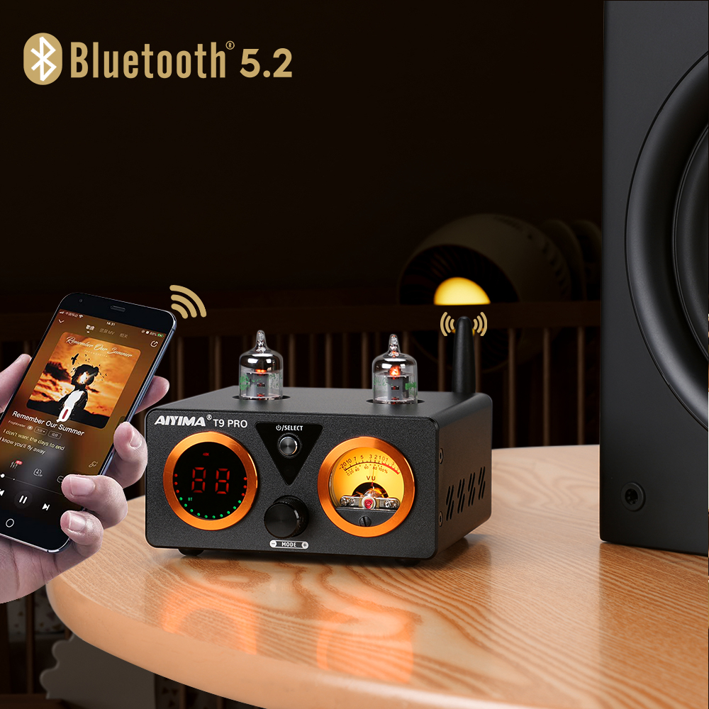 AIYIMA オーディオ T9 プロステレオ真空管アンプ Bluetooth 5.1