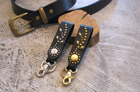 スタッズベルトループ / ベルトループ / キーホルダー /キーリング